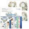 LemonCraft “Hydrangea” 8x8 Scrapbook Paper Pack for Cutting | 18 Double-Sided Sheets | Blue Floral Hydrangea Designs